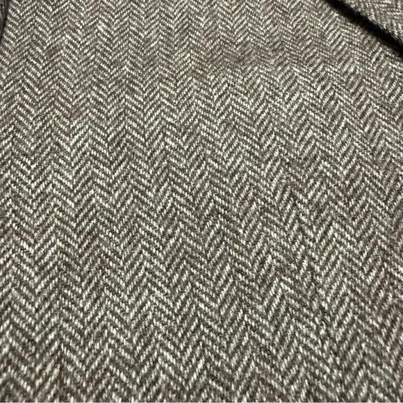 Banana Republic Herringbone wool brown blazer jacket 42 R tailored fit - Picture 3 of 13